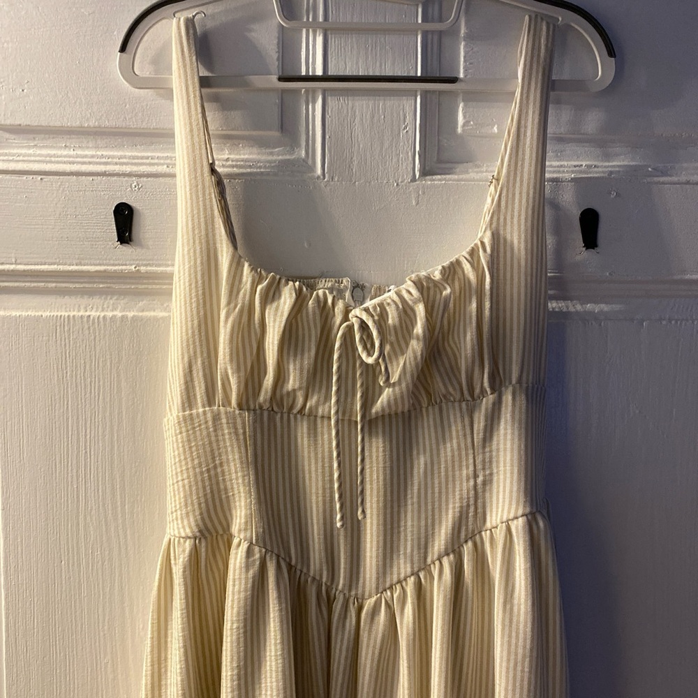 Workshop Republic Clothing Cream Strapless Dress